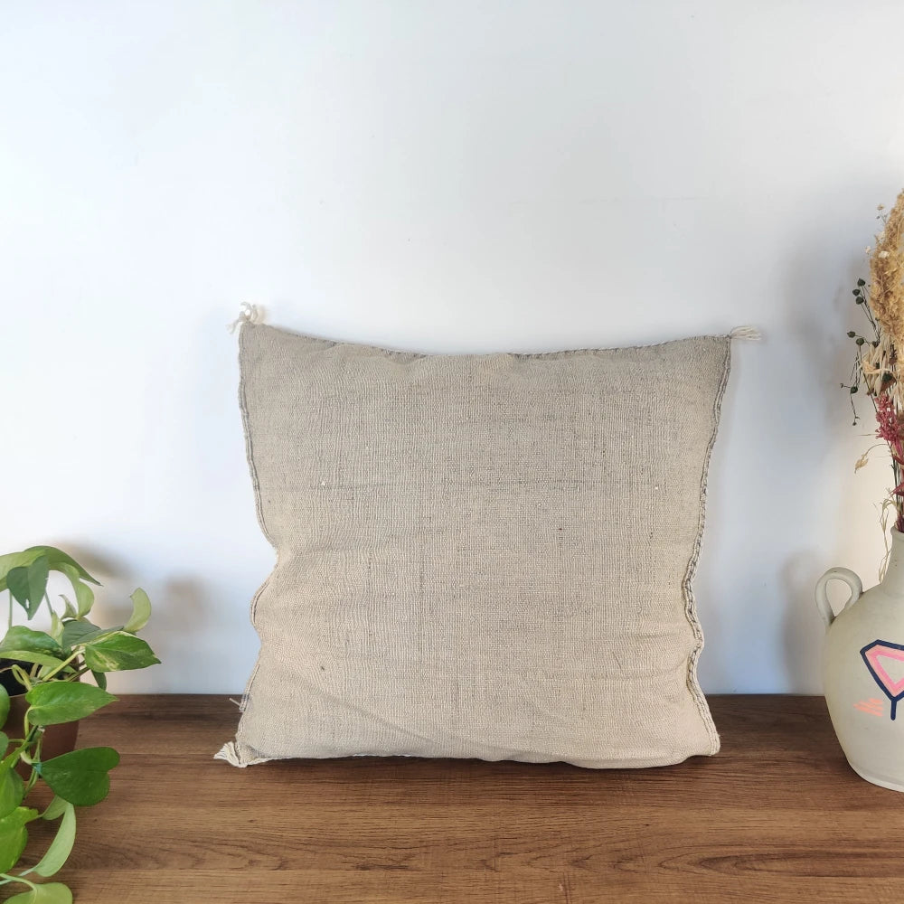 Coussin Sabra beige bohème - MAZIR Décoration