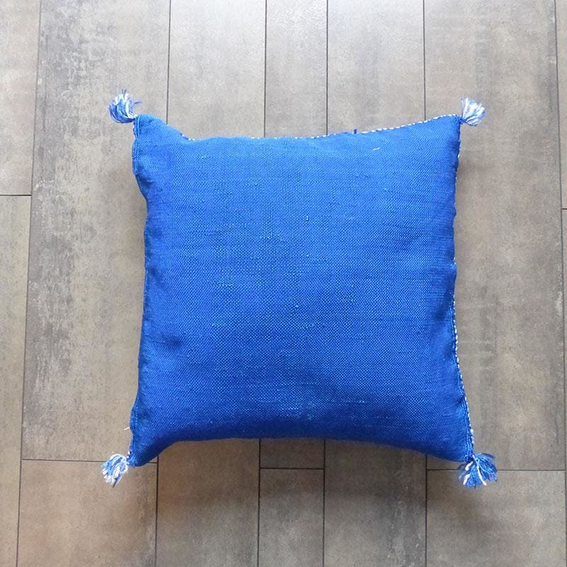 housse de coussin berbere bleue