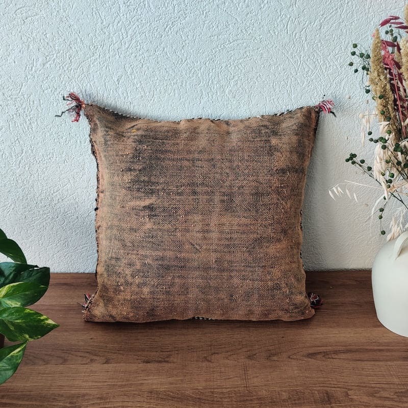 coussin marron boheme