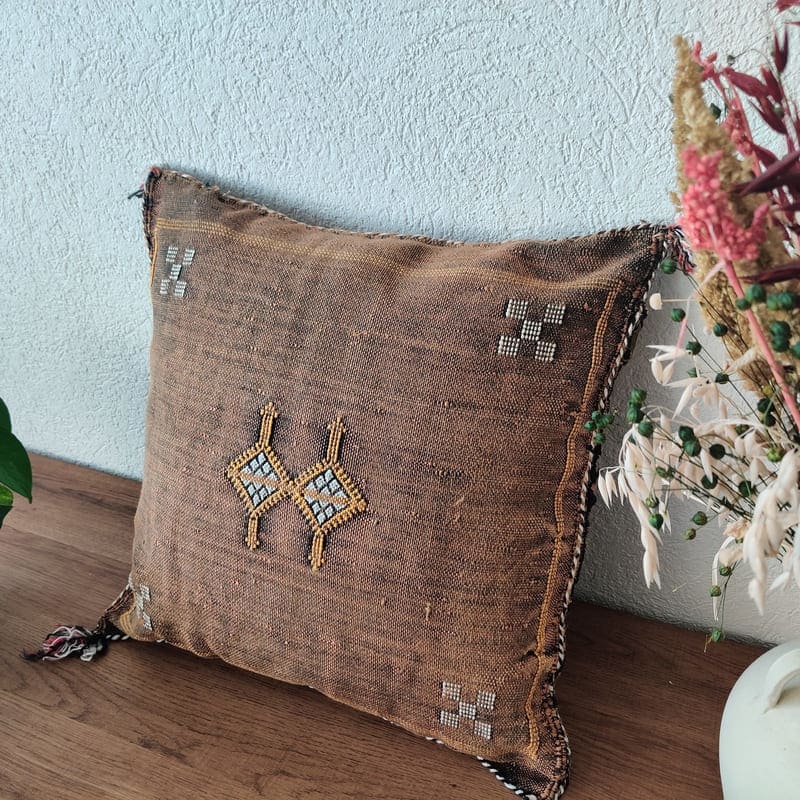 coussin berbere marron