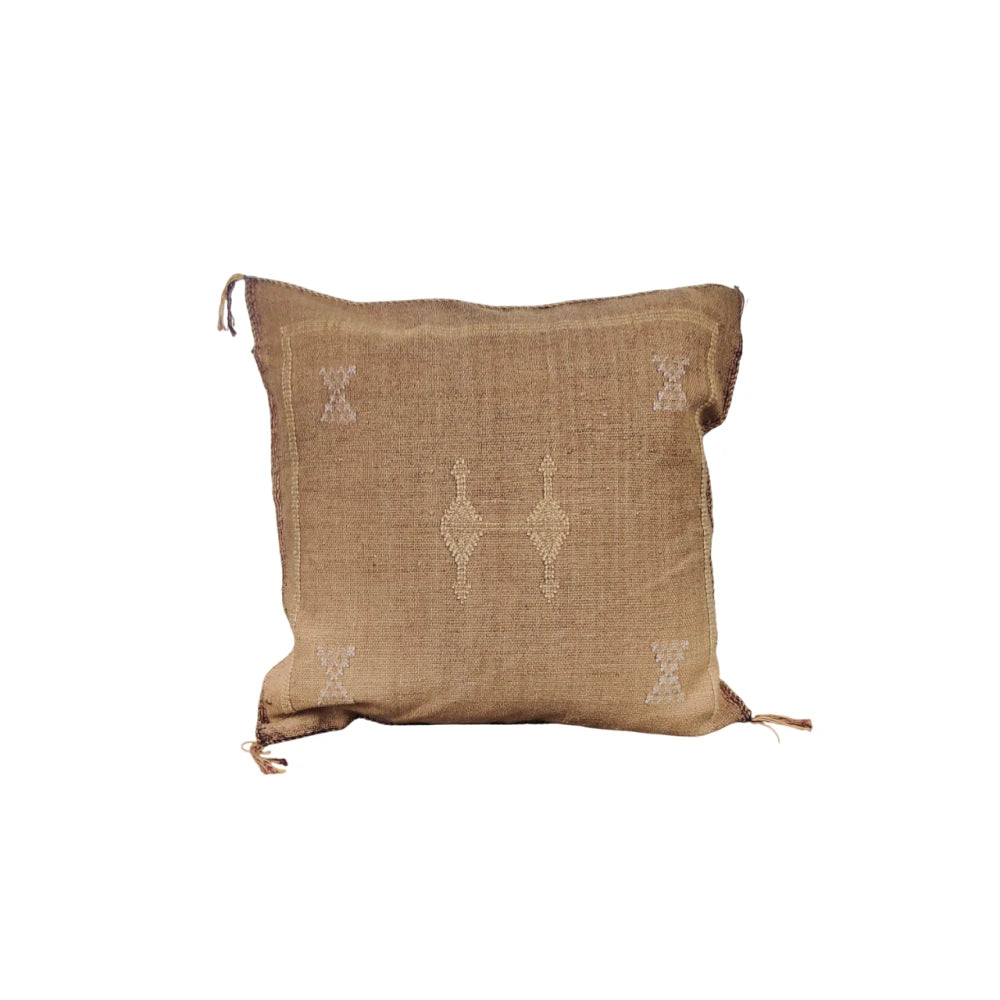 Coussin Sabra couleur bois en Soie de Cactus