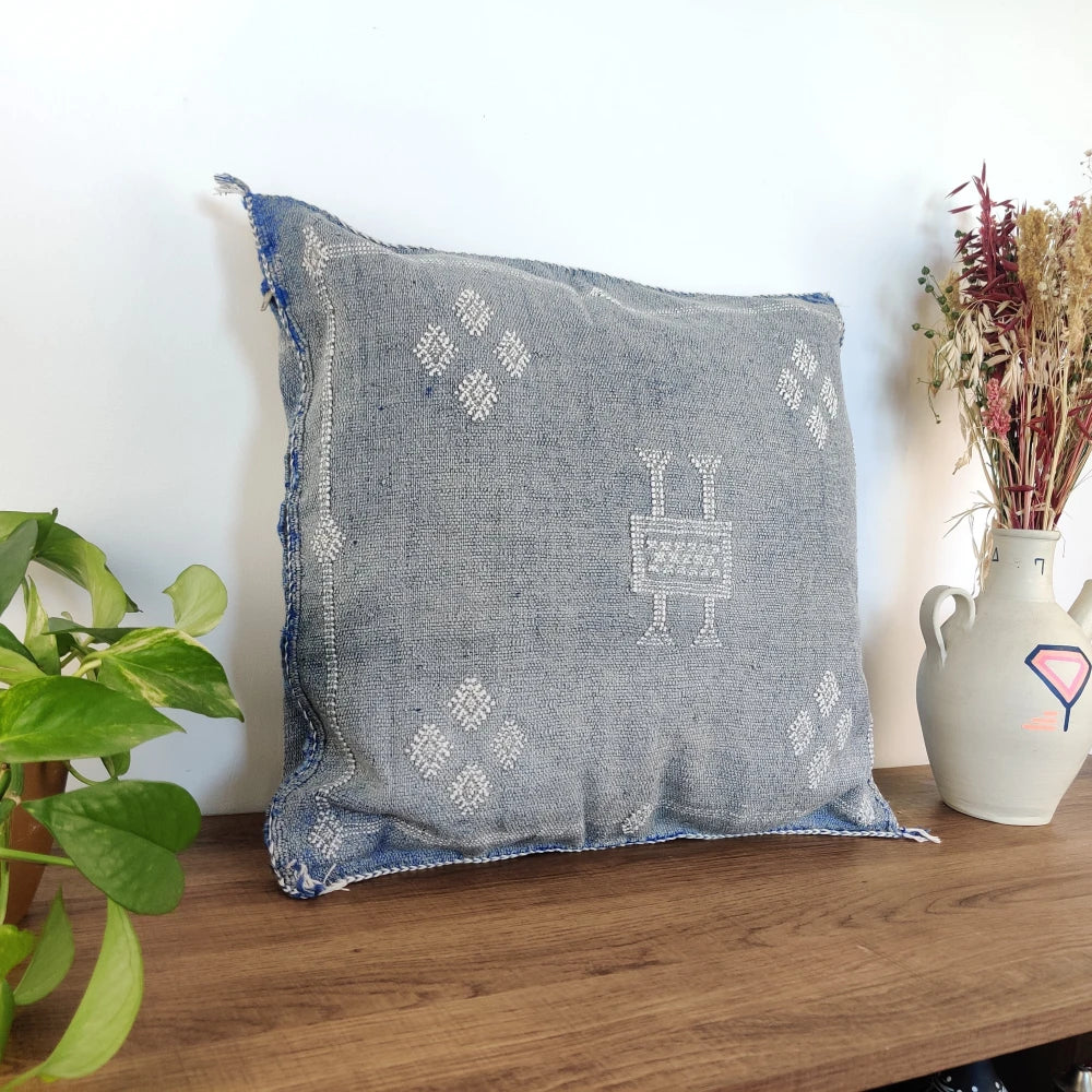 Coussin Sabra Gris bleu délavé - MAZIR Décoration