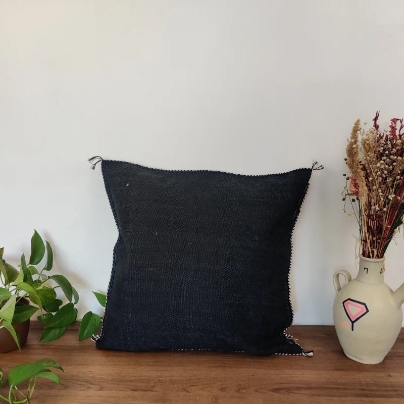 dos de coussin noir