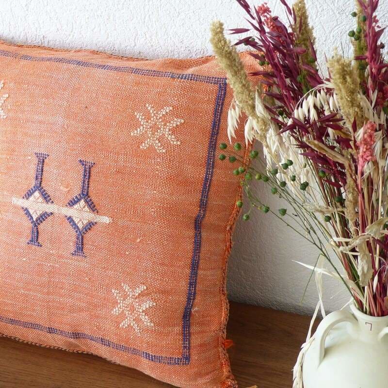 coussin marocain orange