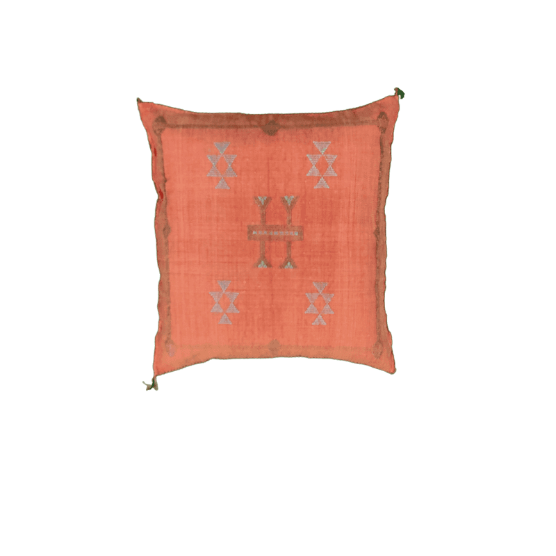 Coussin Sabra Orange brûlée artisanal