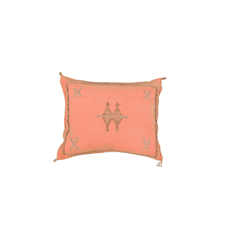 Coussin Sabra terracota Vintage <br> Soie de Cactus