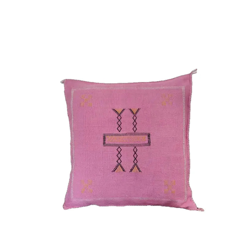 Coussin Sabra Rose Soie de Cactus