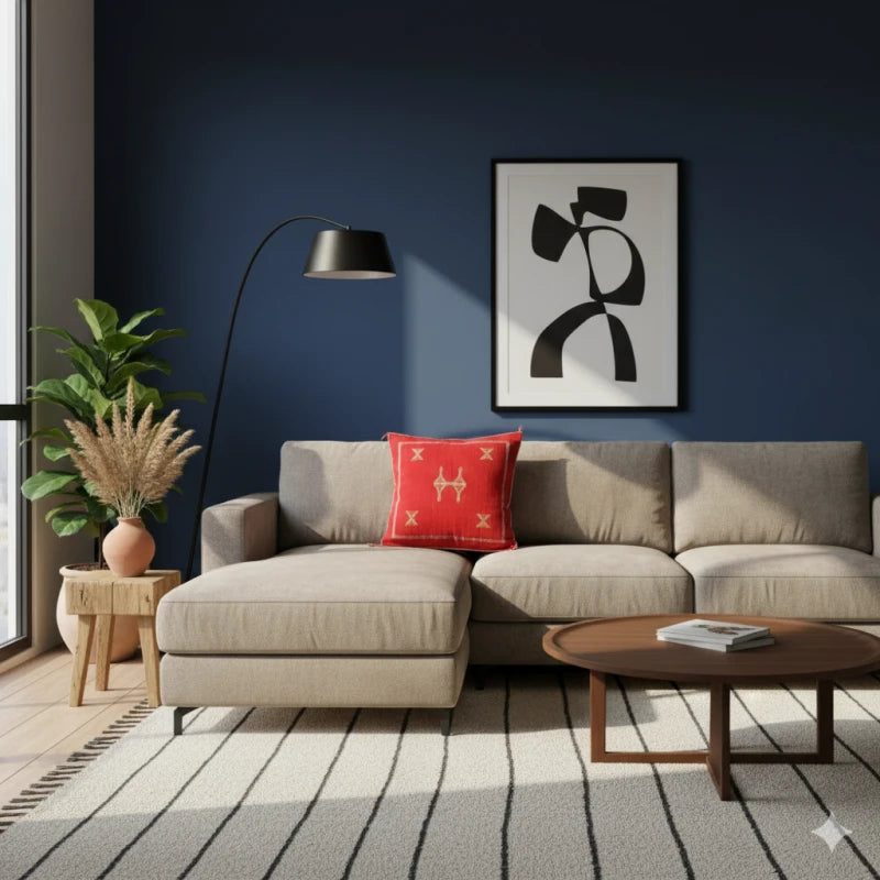 Coussin Sabra Rouge berbère