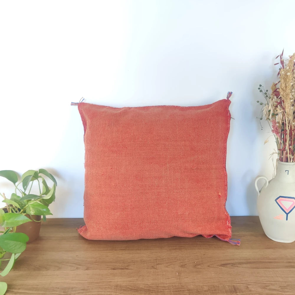 Coussin Sabra Rouge corail - MAZIR Décoration