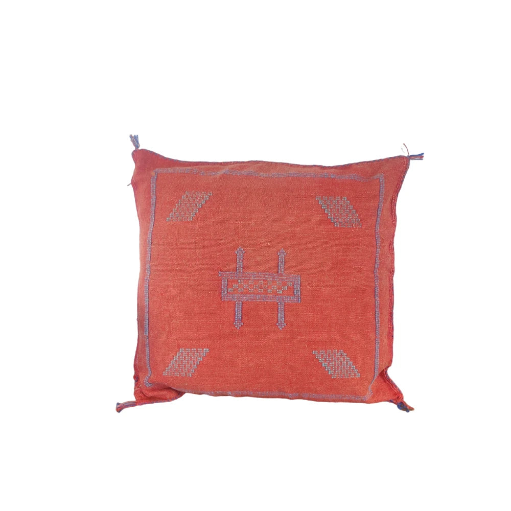 Coussin Sabra Rouge corail - MAZIR Décoration