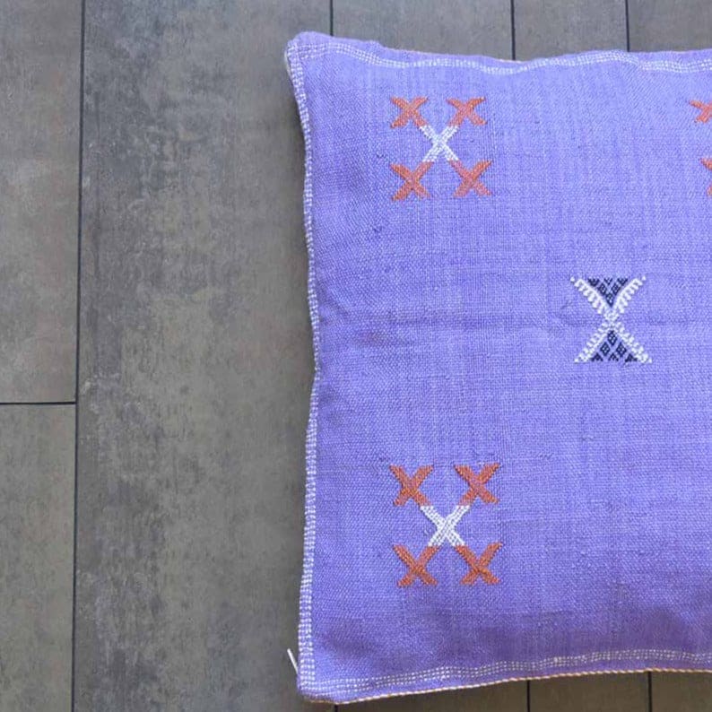 coussin boheme violet