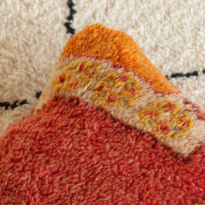 coussin laine orange