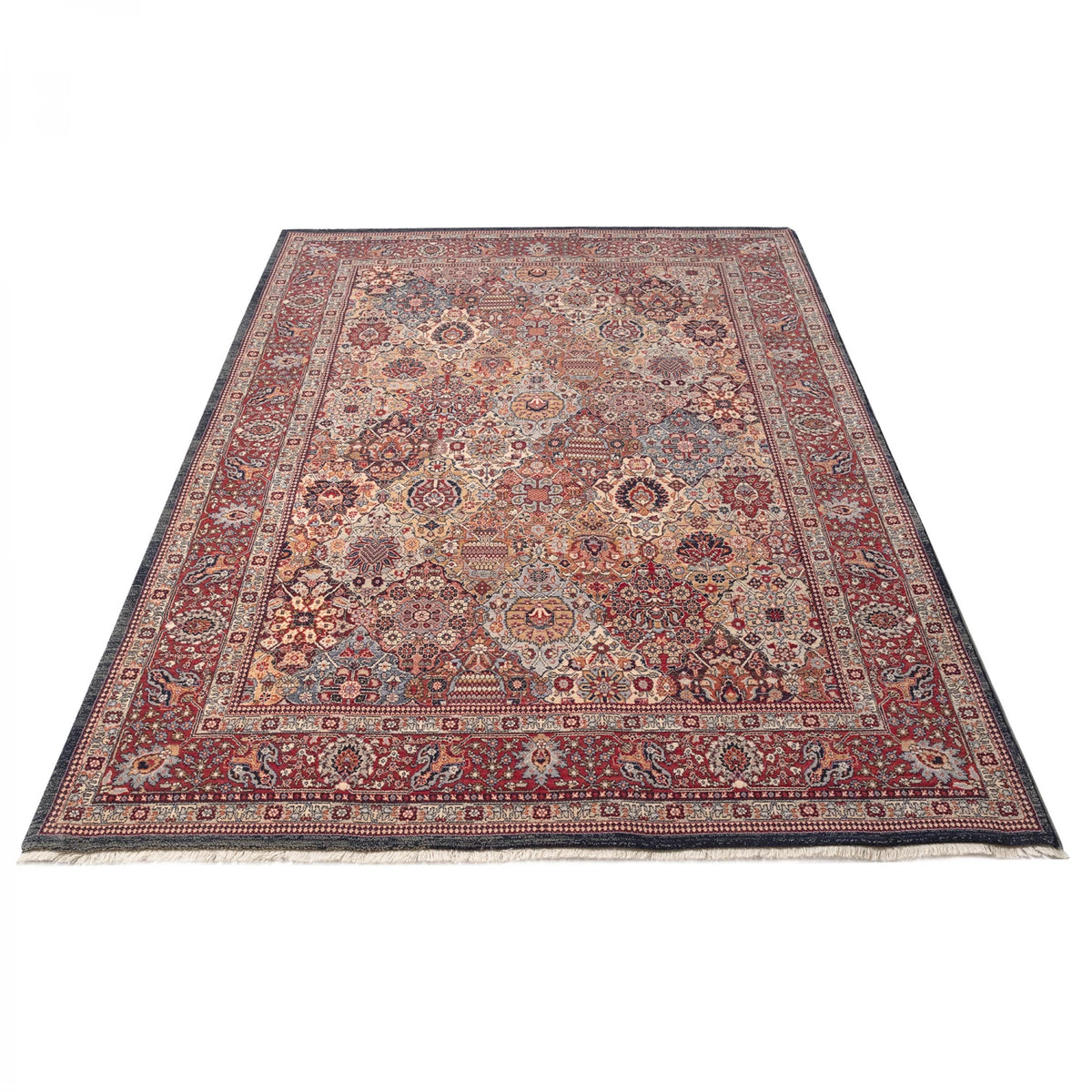 Tapis persan rouge multicolore Zara - Laine