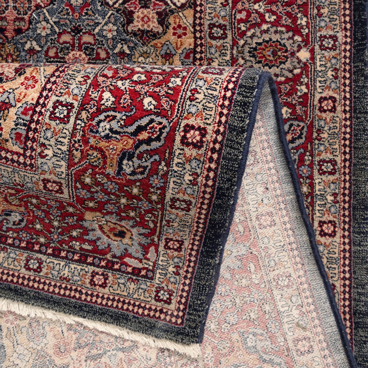 Tapis persan rouge multicolore Zara - Laine