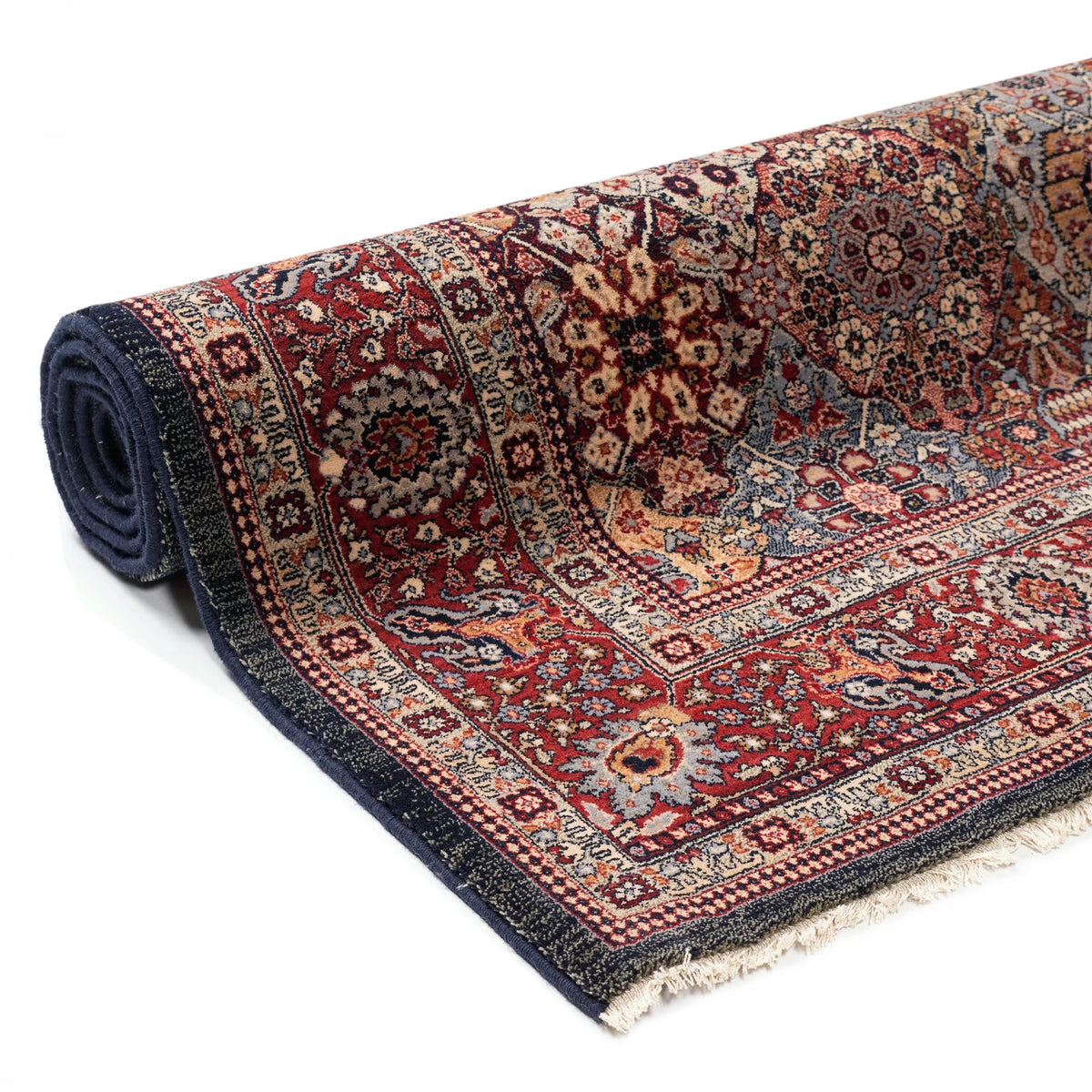 Tapis persan rouge multicolore Zara - Laine