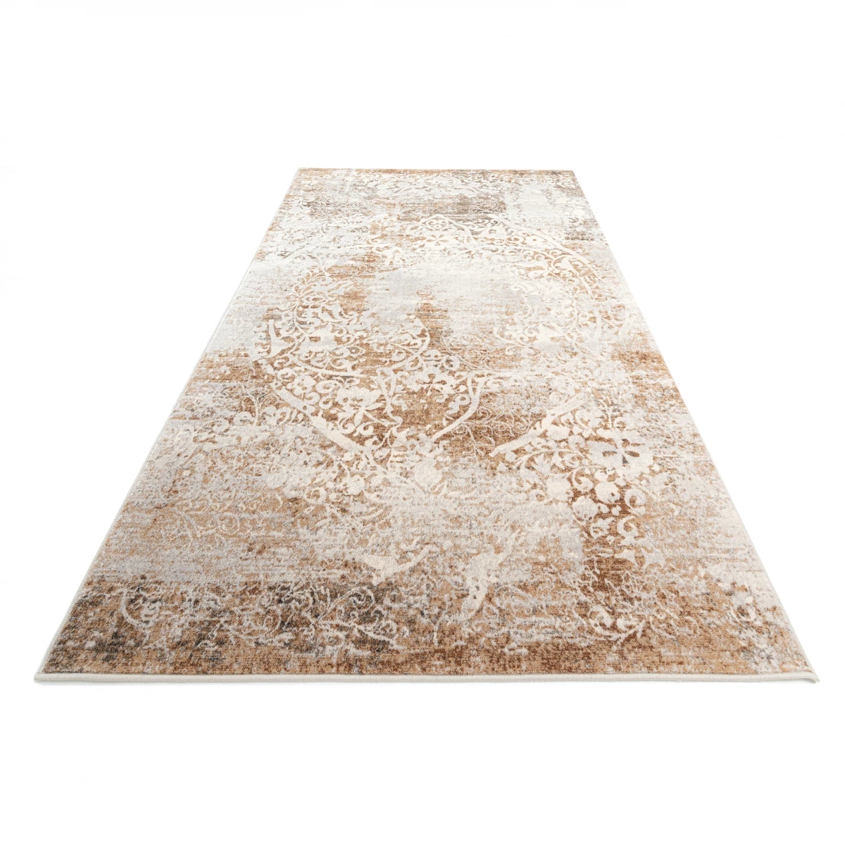 Tapis oriental beige vintage Dora - Laine