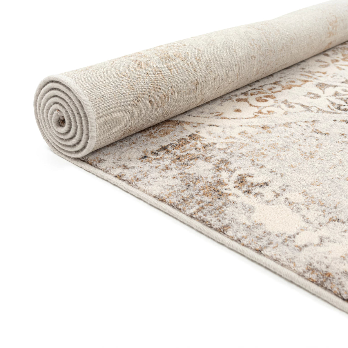 Tapis oriental beige vintage Dora - Laine