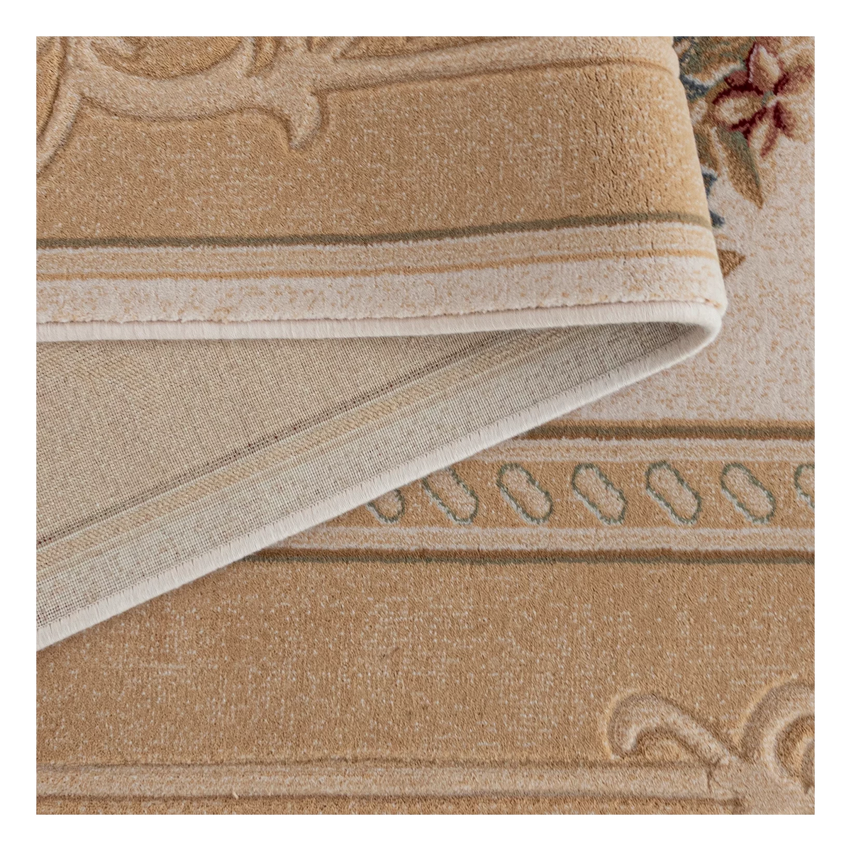 Tapis oriental beige sculpté Alma - Laine