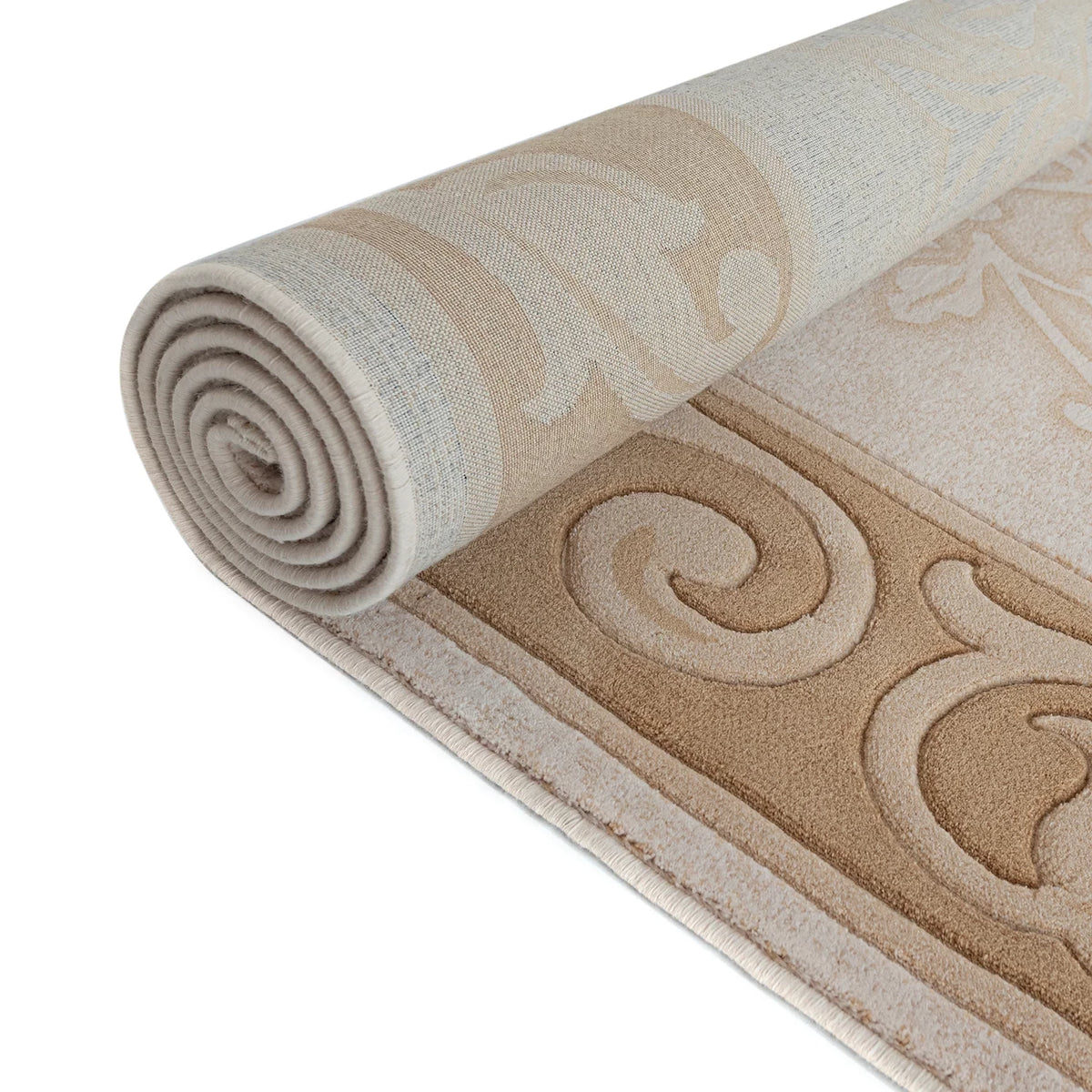 Tapis persan beige crème Lana - Laine