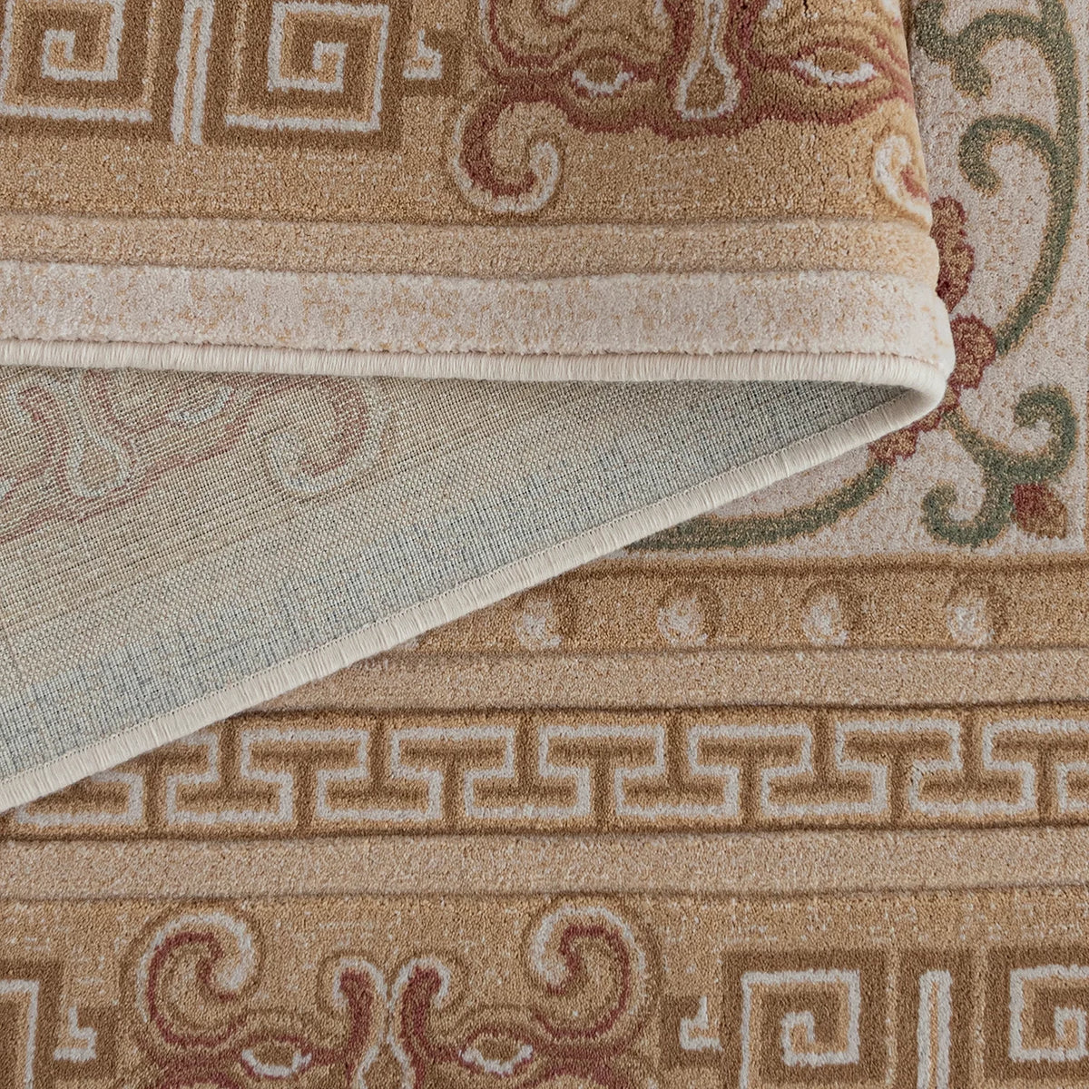 Tapis style oriental beige rose Mila - Laine