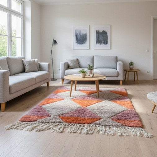 Petit tapis berbère coloré