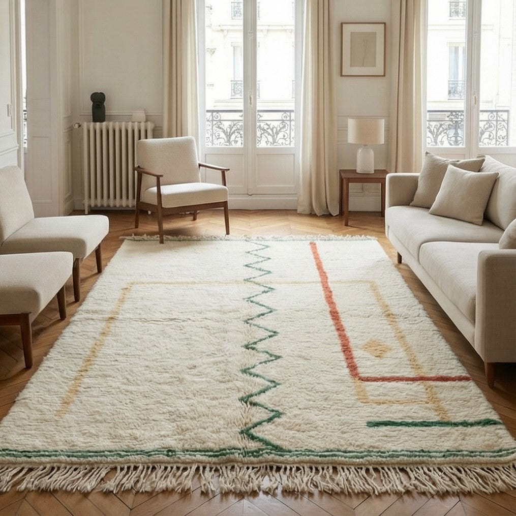 Tapis marocain en laine moderne