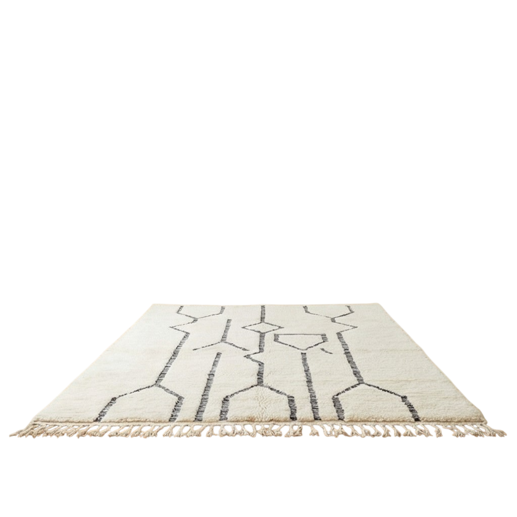 Grand tapis berbère motifs abstraits