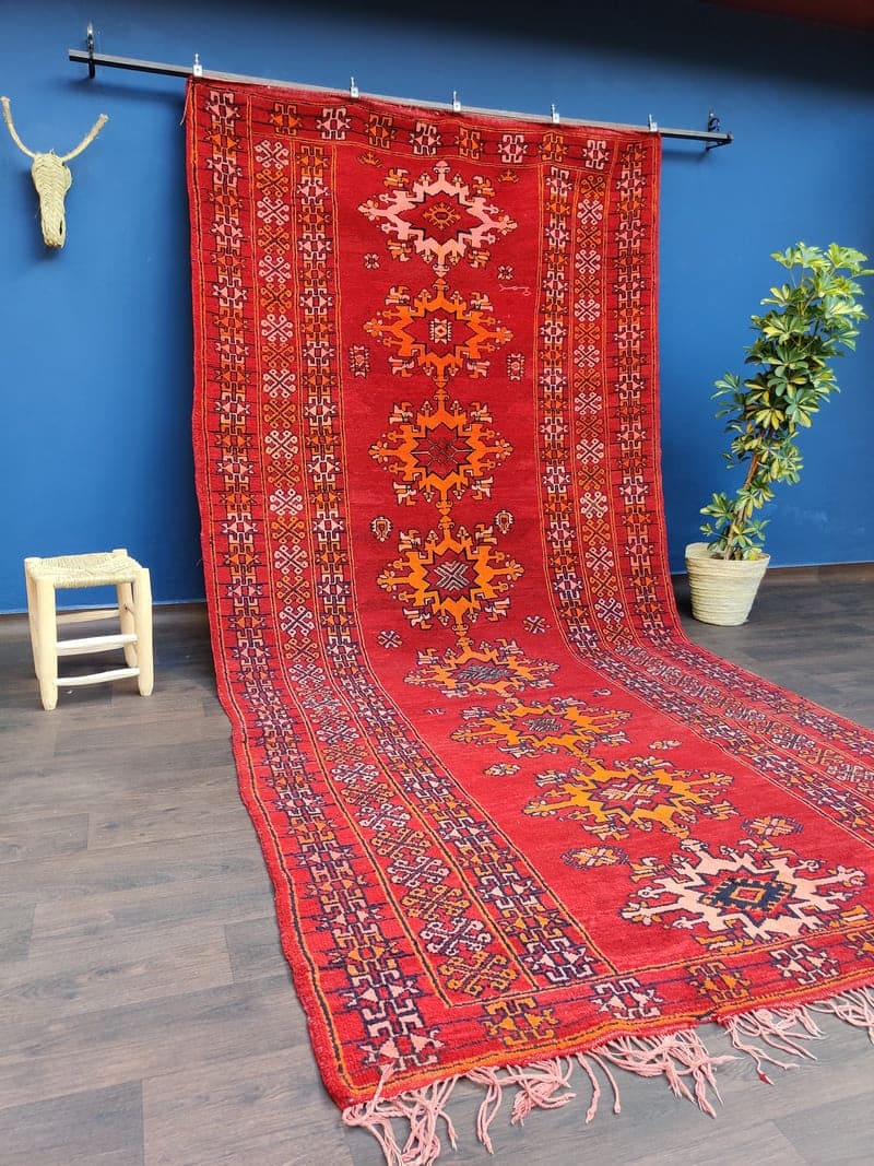 tapis marocain rouge