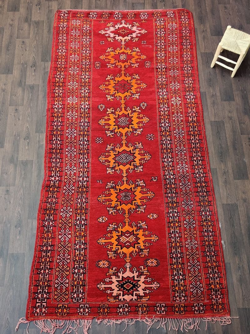 Tapis Marocain Fait Main- 3x6 - Tapis Marocain Vintage- tapis salon rouge-  Tapis Oriental Fait Main- Tapis Berbère Vintage- Antique Rose Rug :  u/carpetsdesignart