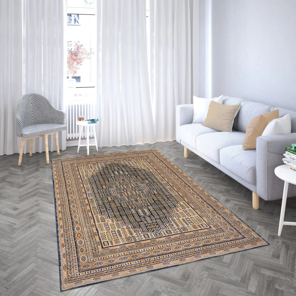 Tapis persan noir antique RAMI