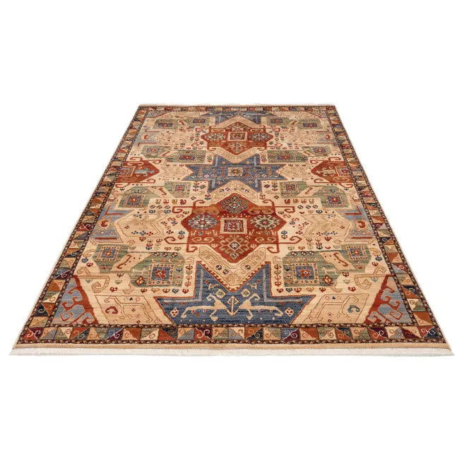 Tapis ethnique rouge beige OTTO