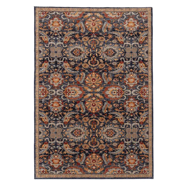 Tapis Persan noir beige en Laine