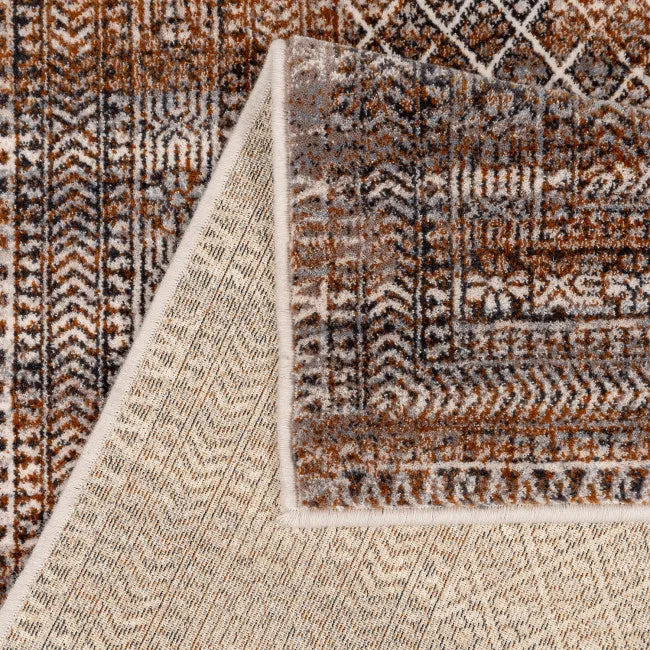 Tapis oriental marron HAKI  - Laine