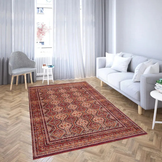 Tapis style oriental rouge antique