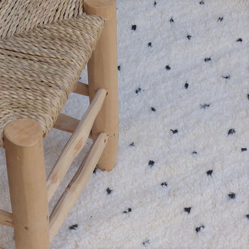 tapis laine point noir