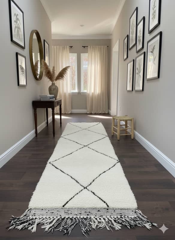 Long Tapis Berbère <br> Beni Ouarain <br> 90x300 cm