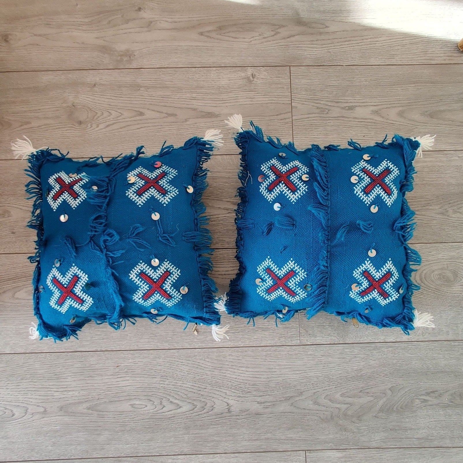 petit coussin bleu 