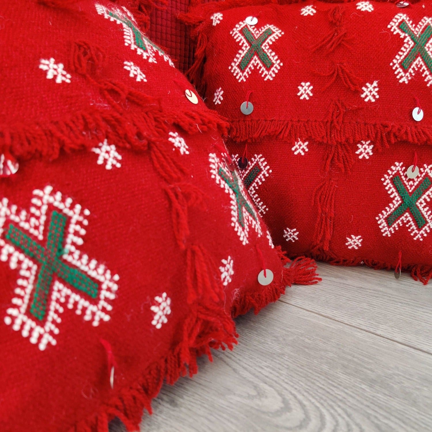 coussin berbère rouge 