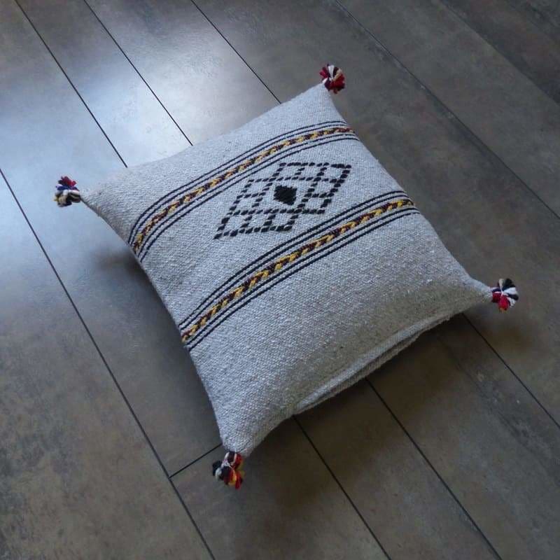 coussin marocain gris