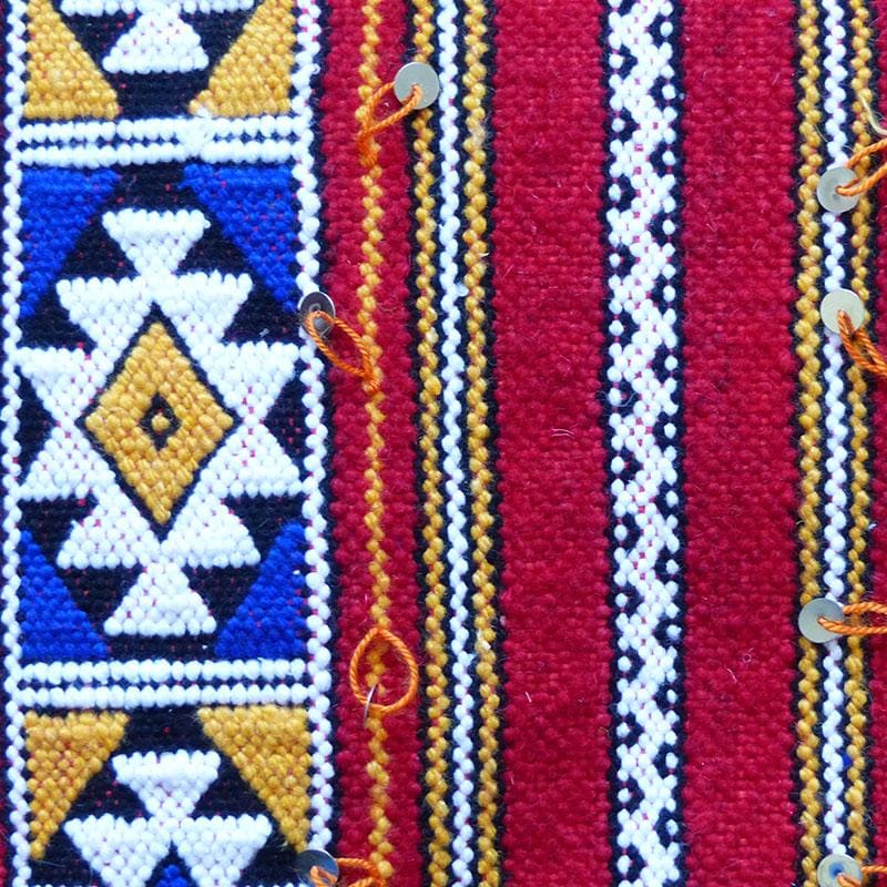 coussin ethnique rouge