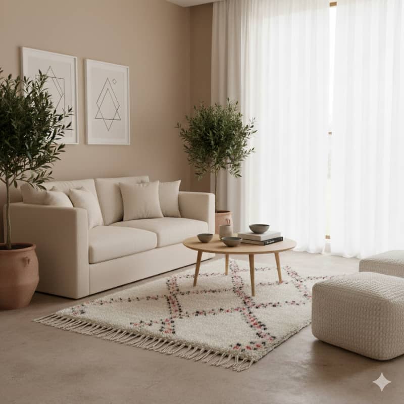 Petit Tapis Azilal symboles berbères <br> 70x105 cm
