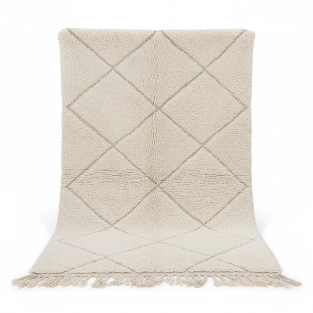 Petit tapis marocain blanc Aya