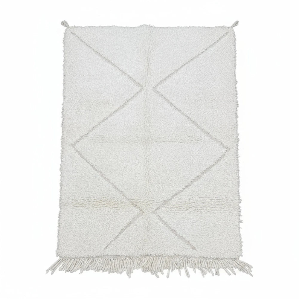 Petit tapis berbère blanc