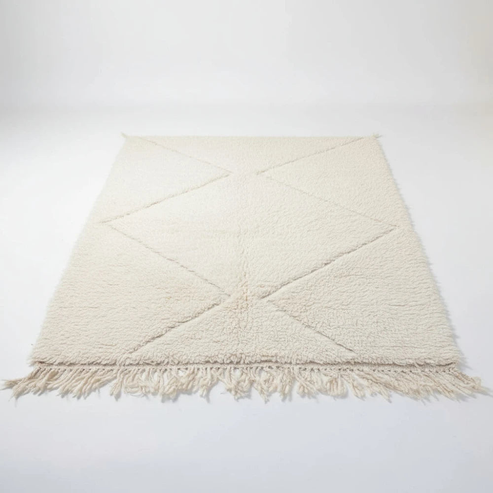 Petit tapis berbère blanc