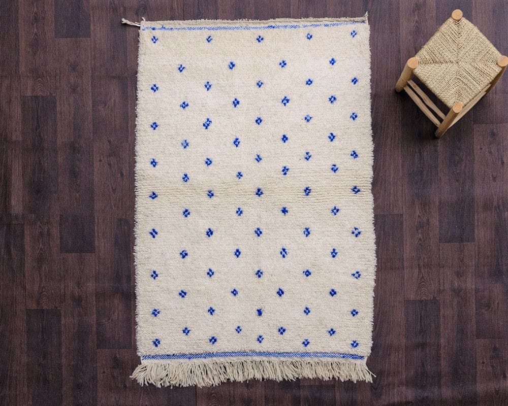 tapis berbere pois bleu