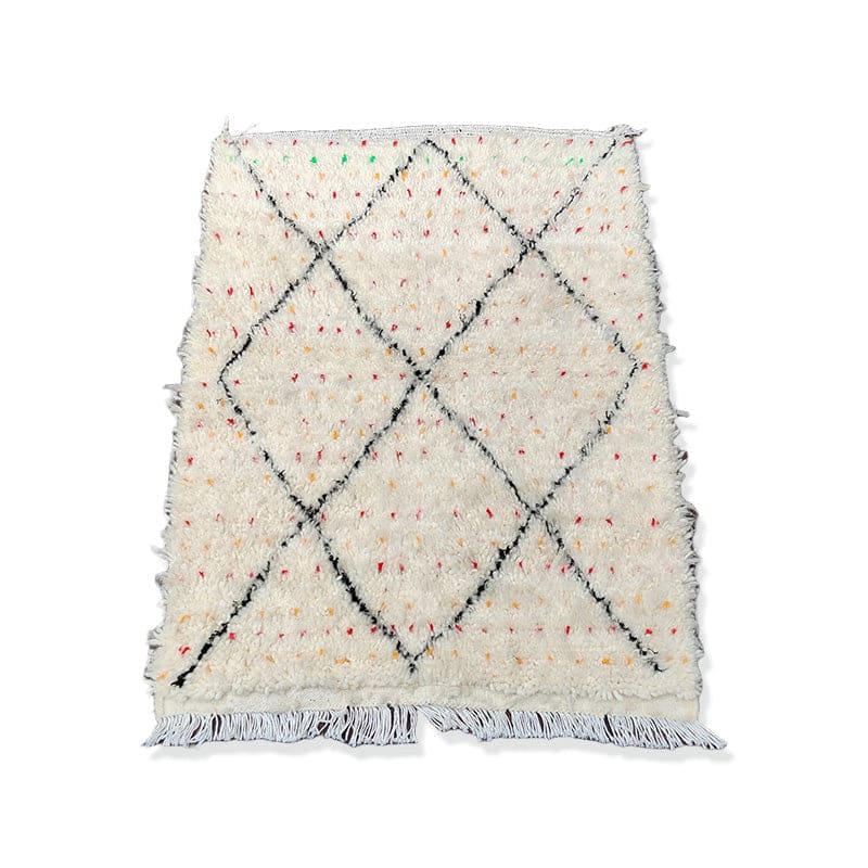 tapis marocain artisanal multicouleur
