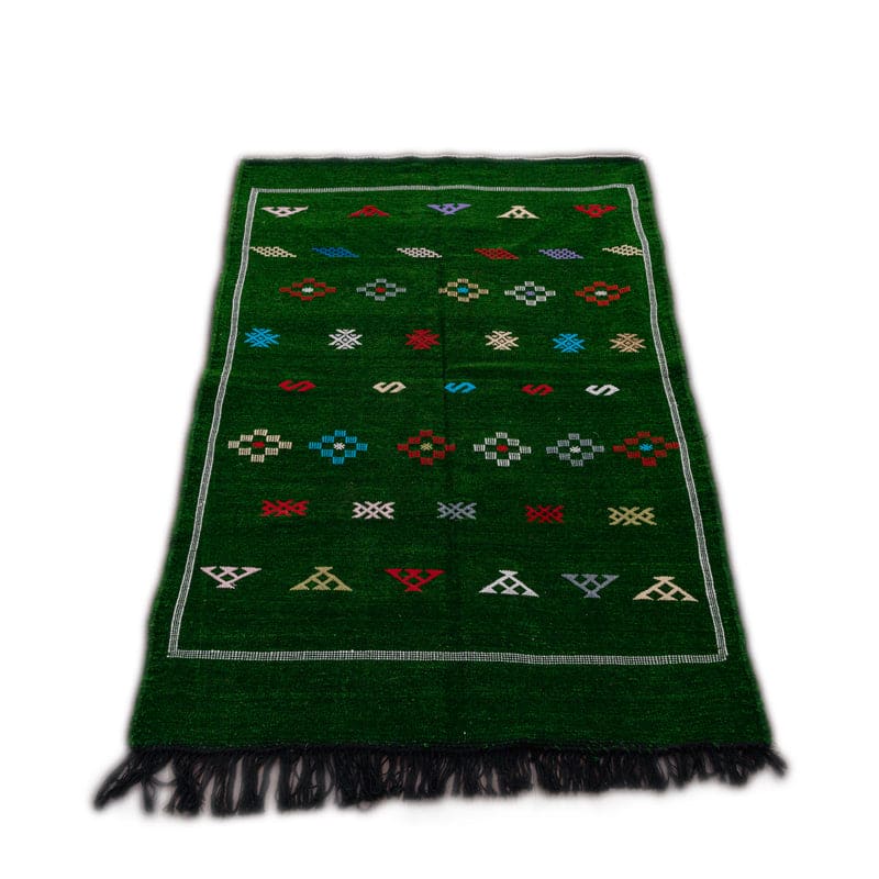 tapis bohème vert