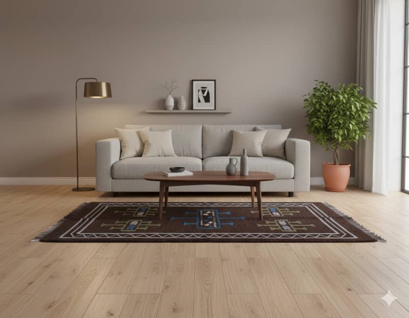 Petit Tapis Marocain Chocolat <br> 93x150 cm