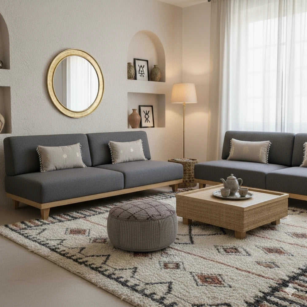 Pouf Berbère rond Violet