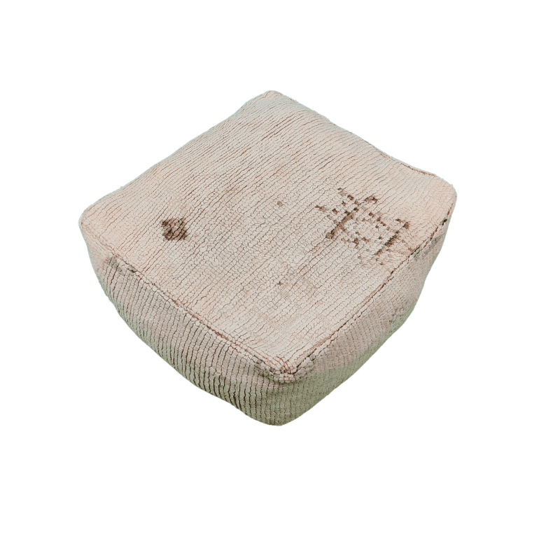 Pouf style bohème Grège Vintage